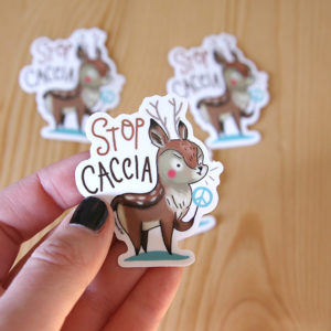 Aadesivo stop caccia