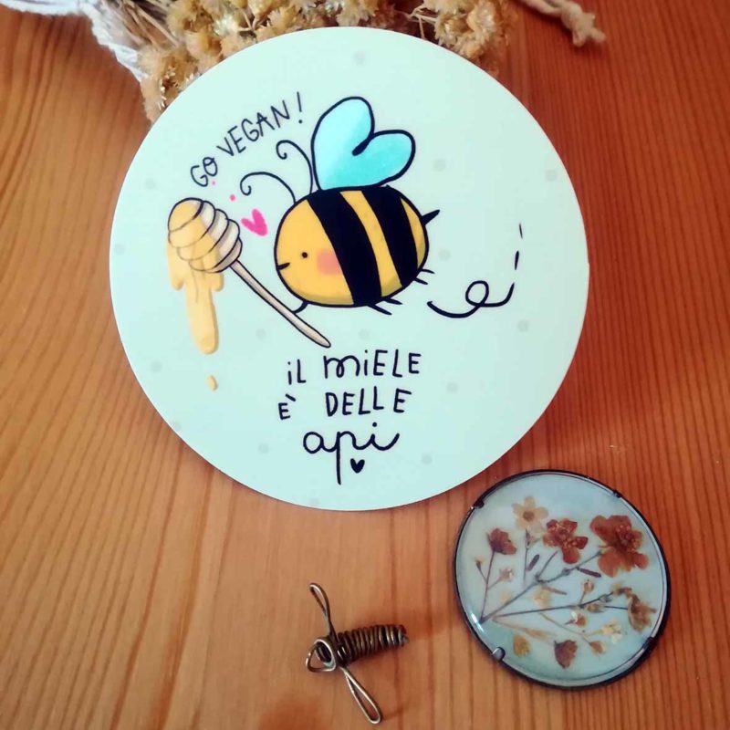 adesivo il miele è delle api