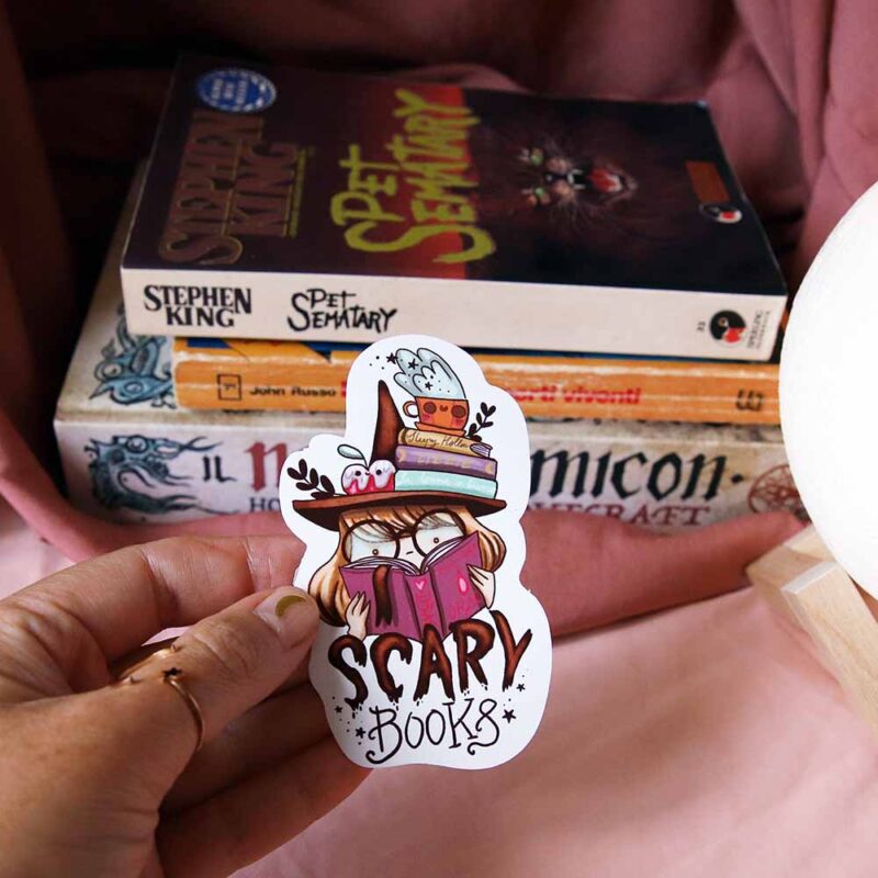 adesivo scary books