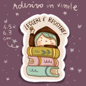 Adesivo Leggere è resistere