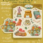 foglio di adesivi tema montagna