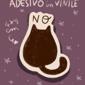 Adesivo gatto nero