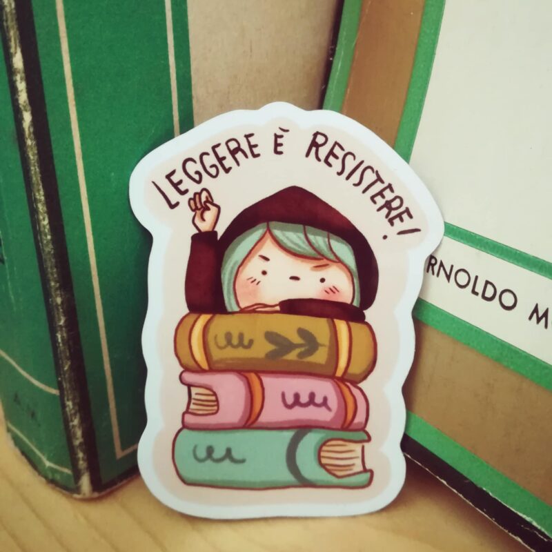 Adesivo Leggere è resistere - immagine 2