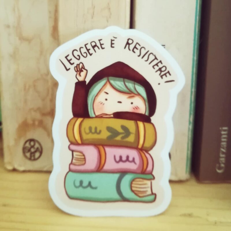 Adesivo Leggere è resistere - immagine 3