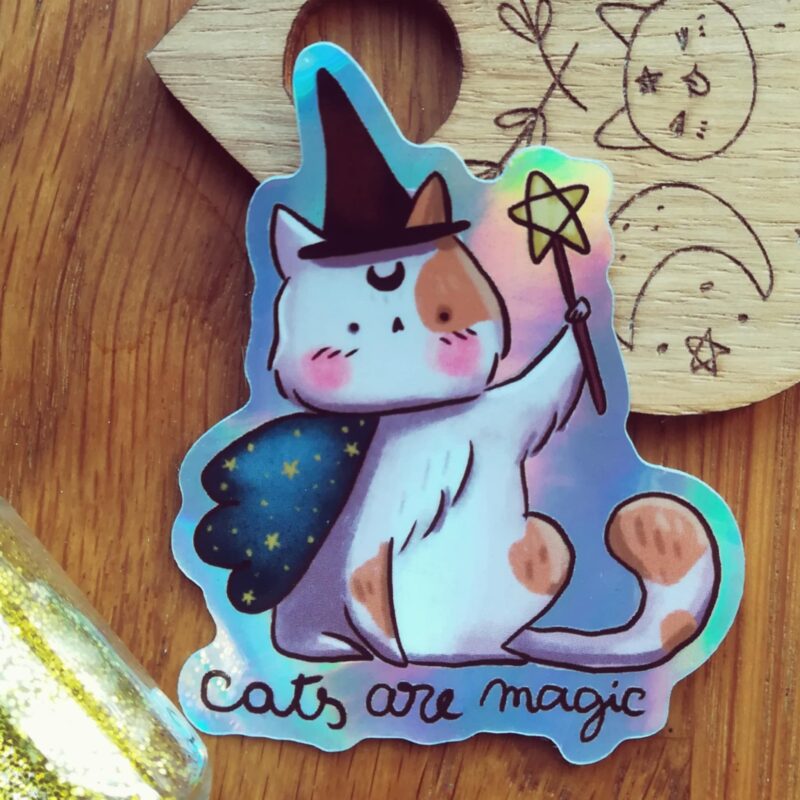 Adesivo cats are magic - immagine 2