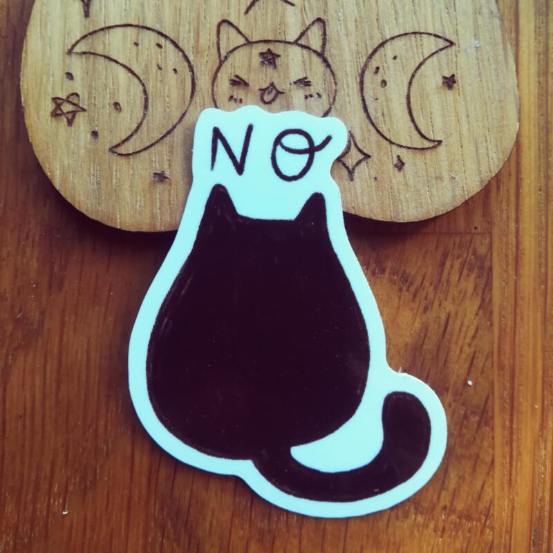 Adesivo gatto nero - immagine 2