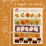 foglio di adesivi autunno