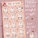 foglio di adesivi illustrati