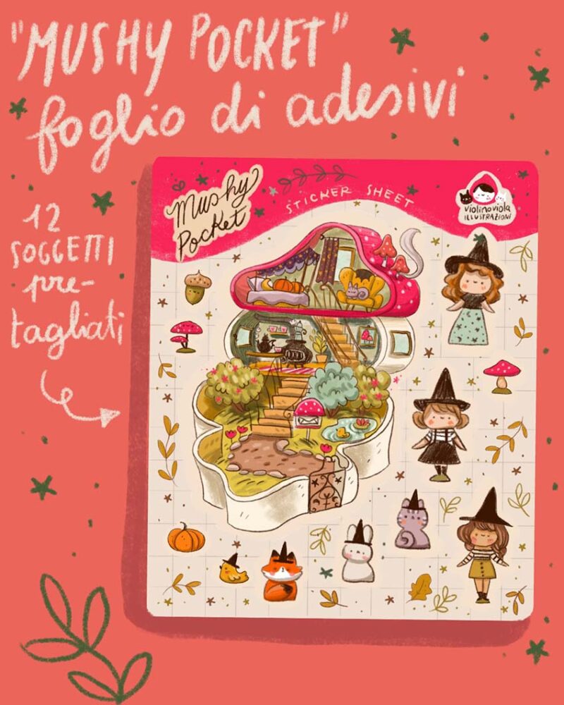 foglio di adesivi Mushy Pocket