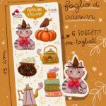 foglio di adesivi autunnali