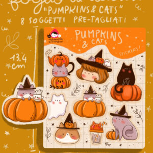 foglio di adesivi di halloween