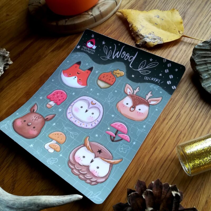 foglio di adesivi Wood - immagine 3
