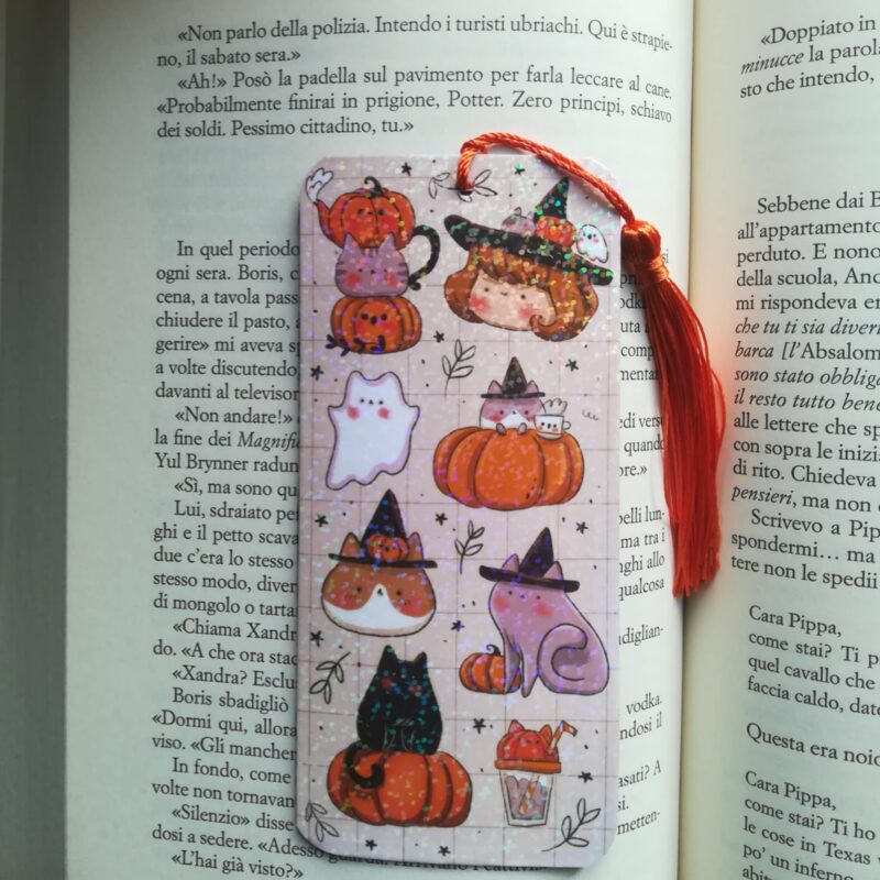 Segnalibro autunnale Cats and pumpkins - immagine 4
