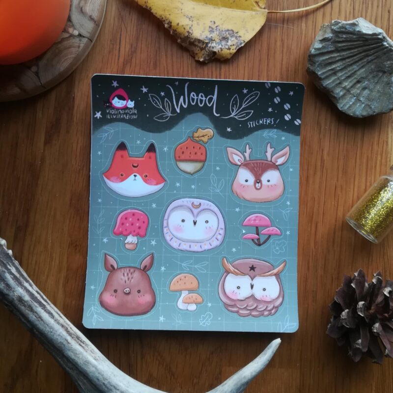foglio di adesivi Wood - immagine 2
