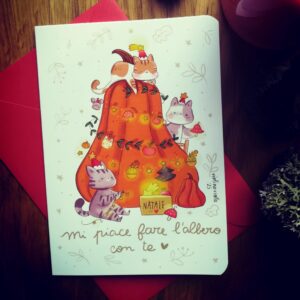 Biglietto illustrato di natale