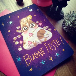 Biglietto illustrato: Buone feste