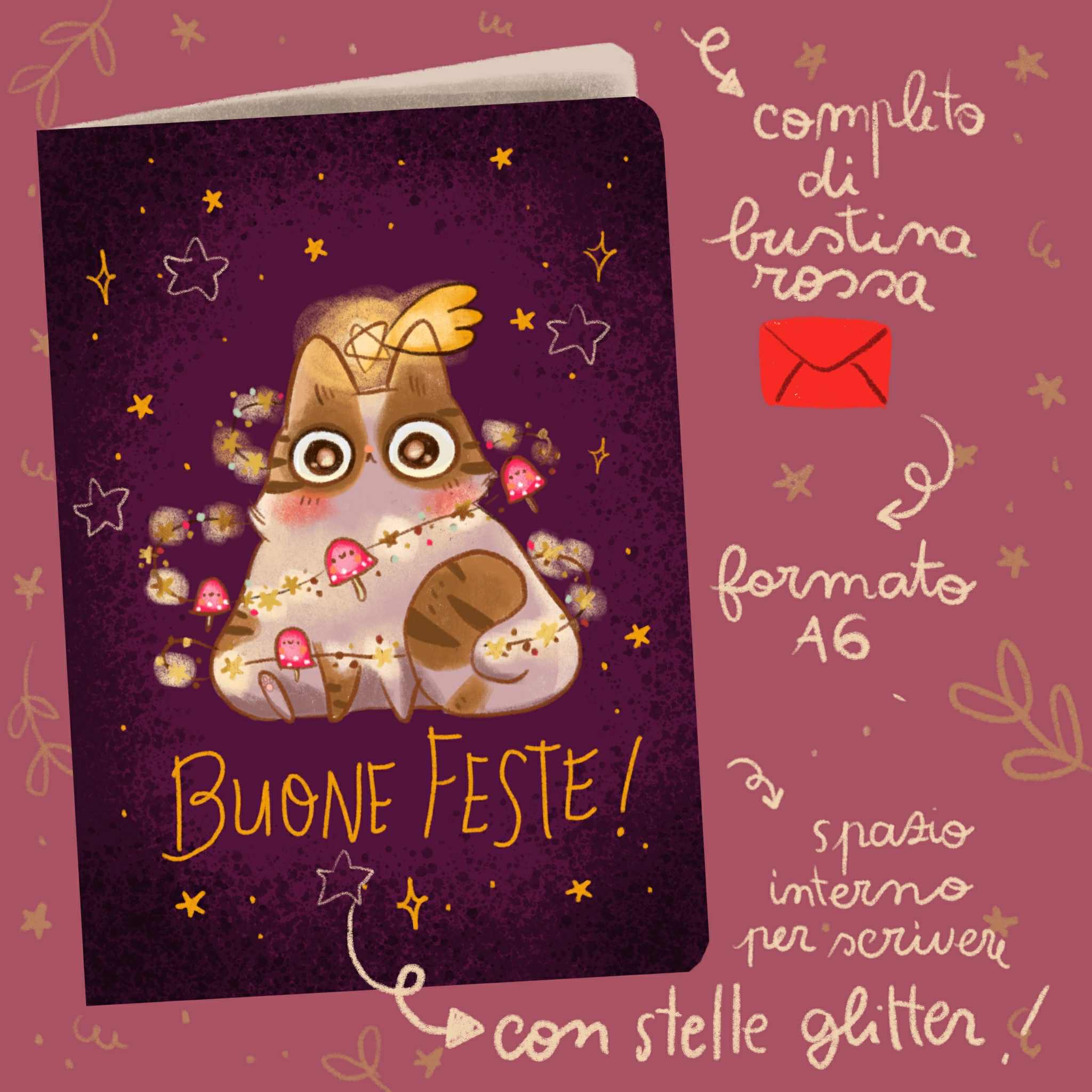 Biglietto illustrato: Buone feste - immagine 2