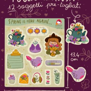 foglio di adesivi Spring is here again