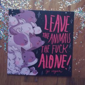 Cartolina quadrata Leave the animals alone