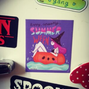 Magnete illustrato "Happy, spooky, summerween"