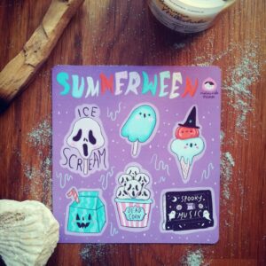 foglio di adesivi Summerween