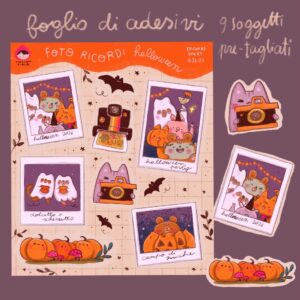 foglio di adesivi Foto ricordi Halloween