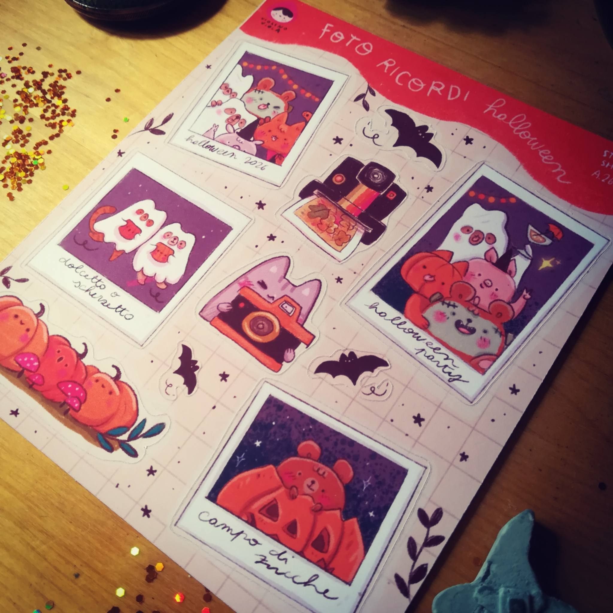 foglio di adesivi Foto ricordi Halloween - immagine 2