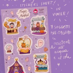 foglio di adesivi Magic market