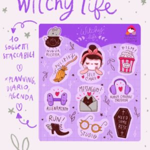 foglio di adesivi Witchy life